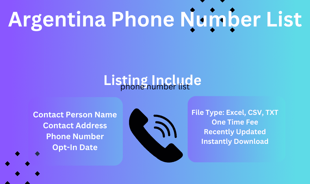 Argentina phone number list
